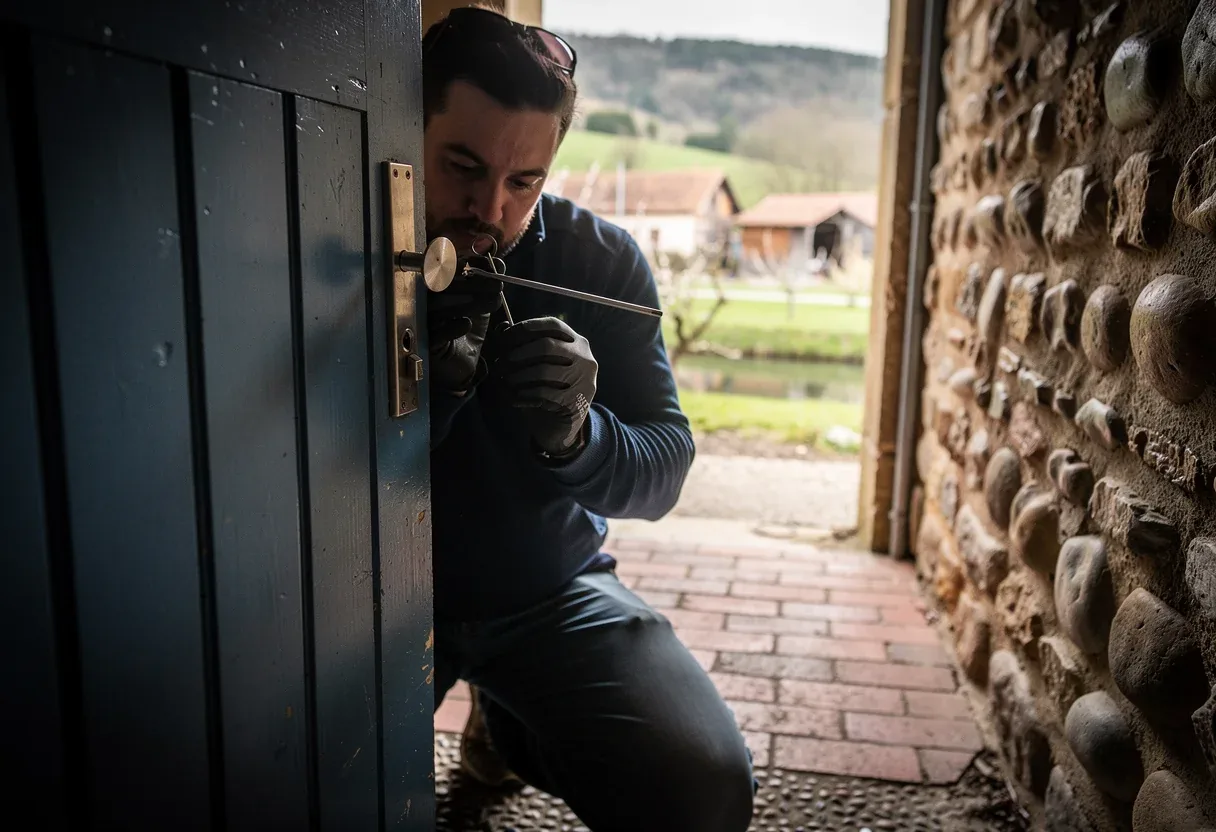 Ouverture fine d'une porte claquée à Baho